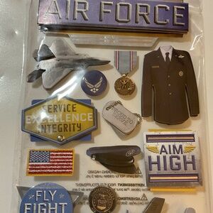 1 PACK 13 pcs 3D STICKERS AIR FORCE